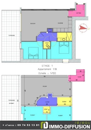 t3 à la vente -   57800  COCHEREN, surface 61 m2 vente t3 - UBI439799300